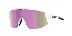 Bliz Breeze Small Solglasögon Vita Bruna Rosa | VYZNRBH-78