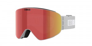 Bliz Flow Ski Goggles Ljusgrå Bruna Röda | CTYIKDF-63