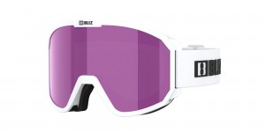 Bliz Rave Jr Ski Goggles Vita Svarta Bruna Rosa | UPEMAFI-95
